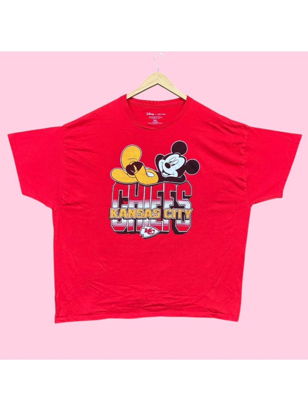 Junk Food Disney Mickey Mouse x NFL Kansas City Chiefs Oversized Tee XXL